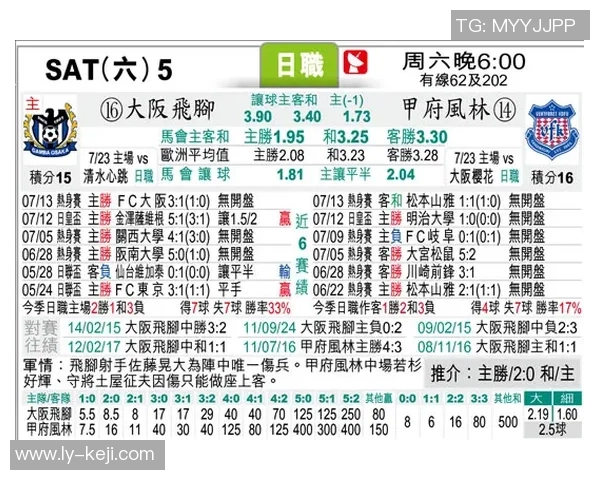 甲府对阵大坂精彩直播全程回顾与赛后分析尽在这里